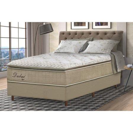 Imagem de Cama Box Casal Molas Ensacadas 77x138x188cm Dubai Azmax