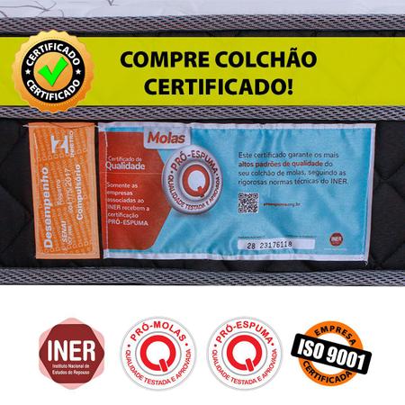 Imagem de Cama Box Casal Molas Ensacadas Pillow Certificado Sonomar 138x188x55cm - BF Colchões