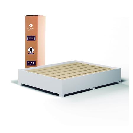 Imagem de Cama Box Casal Queen Desmontável Com Colchão Molas Ensacadas Real 158x198x58cm Bege / Branco Inducol - Suporta até 130Kg Por Pessoa