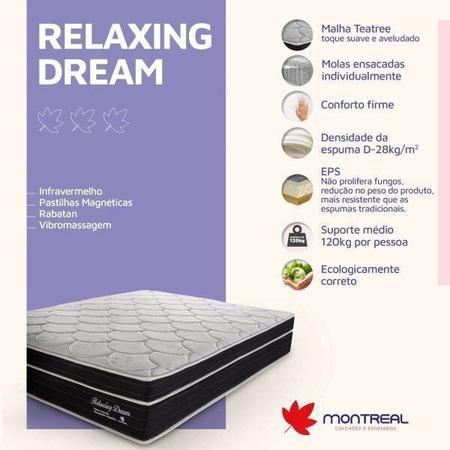 Imagem de Cama Box Casal Queen Relaxing Dream 158x198x0,64 Molas Ensacadas Montreal