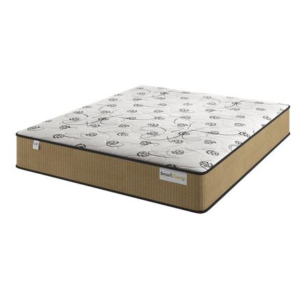 Imagem de Cama Box Casal Queen Size c/ Colchão Smart Classic D26 de Molas Ensacadas 158x198 Bege/Branco - Plumatex