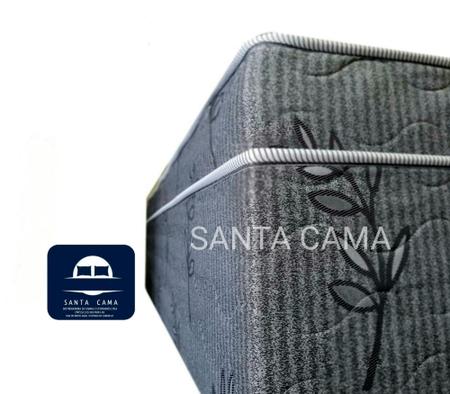 Imagem de Cama Box Casal Unibox Conjugada Luna Plus Luxo 138x188 - Santa Cama (Cinza)