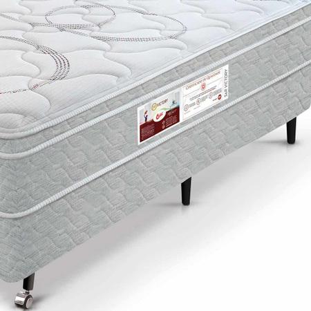 Imagem de Cama Box + Colchão Box Casal Castor S&R Victory One Face 66 x 138 x 188