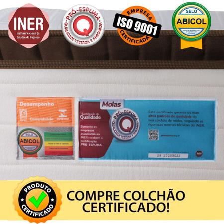 Imagem de Cama Box Colchão Casal Sensation Premium Mola Ensacada com pillow Top Macio de Espuma HiperSoft + Viscoelástico BF Colchões
