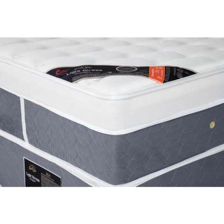 Imagem de Cama Box + Colchão Castor Solteiro Plush Light Stress One Face Pocket 88x188x61cm