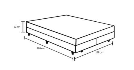 Imagem de Cama Box Com Baú Casal Bipartido - Suede Bege   Colchão De Molas Ensacadas - Probel - Evolution 138cm