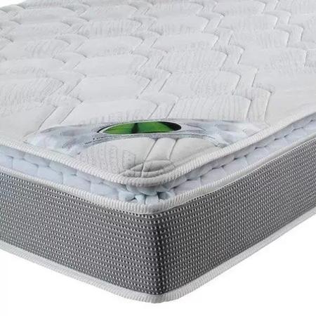 Imagem de Cama Box Com Baú Casal Branco + Colchão Casal Luckspuma Colchões Molas Ensacadas Maxi Life 138x188x28