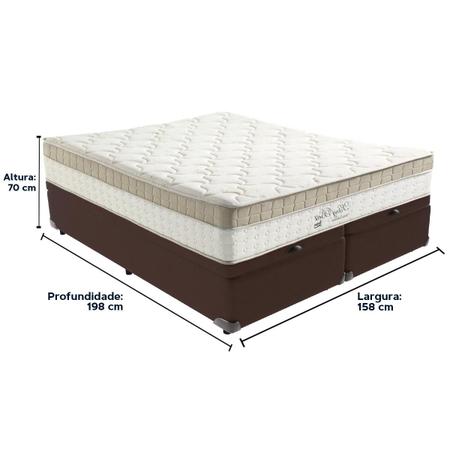 Cama Box QUEEN Size Anjos King Best com Molas 158 X 70 X 198