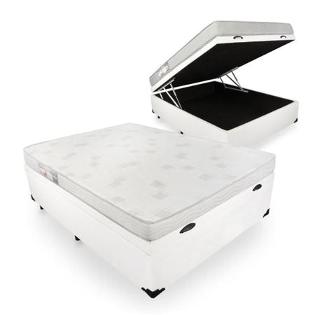 Imagem de Cama Box Com Baú Viúva + Colchão De Espuma D23 - Ortobom - Light 128cm 