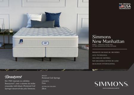 Imagem de Cama Box com Colchão Casal Simmons Manhattan Firme 138x188