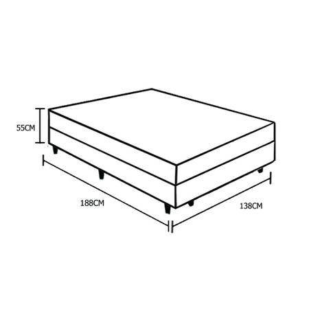 Imagem de Cama Box Conjugada Casal Espuma Semi-Ortopédica AColchões 55x138x188