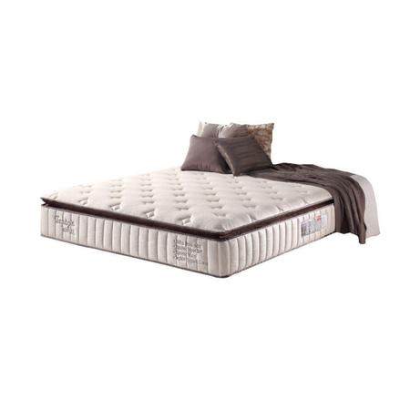 Imagem de Cama Box King 193cmx203cm Molas Ensacadas Topázio Bege/Marrom