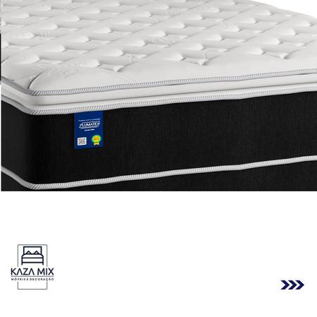 Imagem de Cama Box King Bege e Colchão Magnum Plumatex Chronos 180g D26