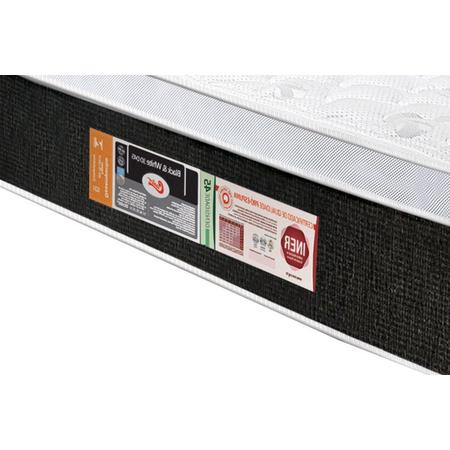 Imagem de Cama Box King: Colchão Espuma D45 Castor  Black e White + Base CRC Suede Clean(193x203)