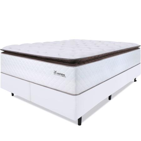 Imagem de Cama Box King Colchão Molas Ensacadas com Pillow Top Extra Conforto 193x203x72cm - Premium Sleep - BF Colchões