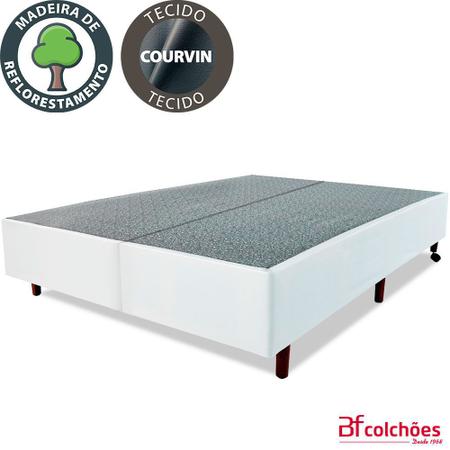 Imagem de Cama Box King Colchão Molas Ensacadas com Pillow Top Extra Conforto 193x203x72cm - Premium Sleep - BF Colchões