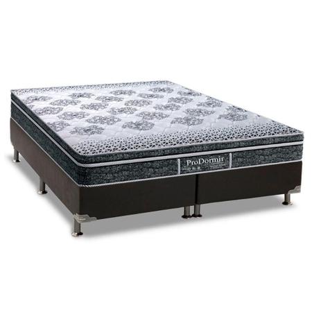 Imagem de Cama Box King: Colchão Molas Probel MasterPocket Ensacadas ProDormir Springs + Base CRC Courano Black(193x203)