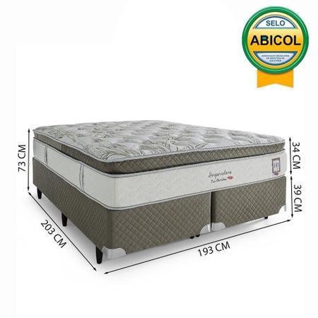 Cama Box com Colchão King Molas Ensacadas Imperatore Grafite  193x203Fabrispuma