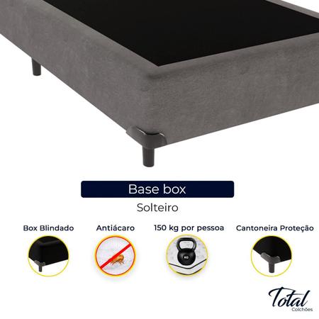 Imagem de Cama Box King Suede Cinza