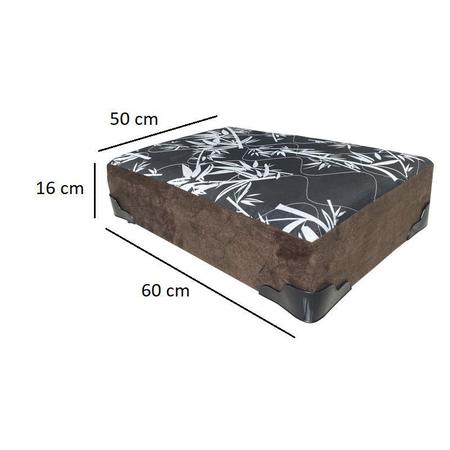 Imagem de Cama Box Para Pet Suede Marrom 16x50x60