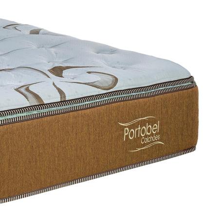 Imagem de Cama Box Queen Branca Colchão de Molas Toronto Euro Pillow