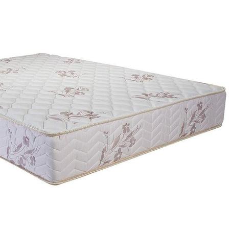 Imagem de Cama Box Queen: Colchão Espuma Luckspuma D45 Gran Luck Floral + Base CRC Courano White(158x198)