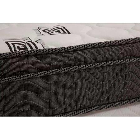 Imagem de Cama Box Queen: Colchão Espuma Ortobom D45 Light + Base CRC Suede Gray(158x198)