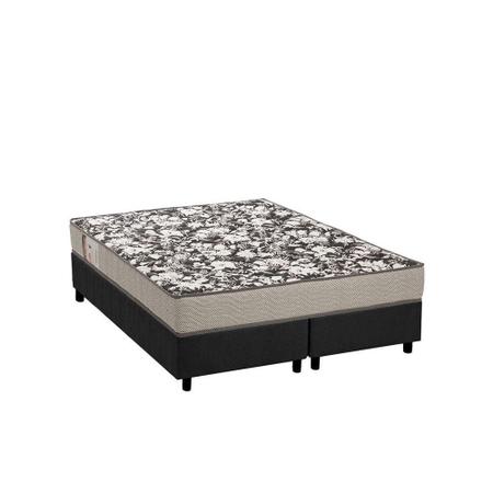 Imagem de Cama Box Queen: Colchão Espuma Ortobom Physical Ultra Resistente + Base CRC Suede Gray(158x198)