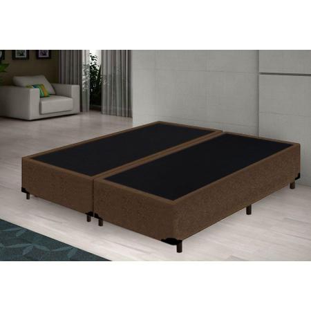 Imagem de Cama Box Queen Colchão Mola Ensacada NK Camas + Box Suede 66x158x198 Marrom