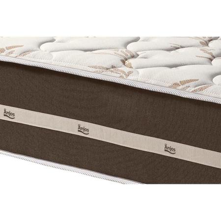 Imagem de Cama Box Queen: Colchão Molas Anjos Superlastic Classic + Base CRC Suede Marrom(158x198)