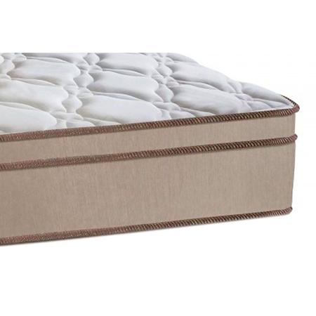 Imagem de Cama Box Queen: Colchão Molas Bonnel Castor  Revolution + Base CRC Suede Bege(158x198)