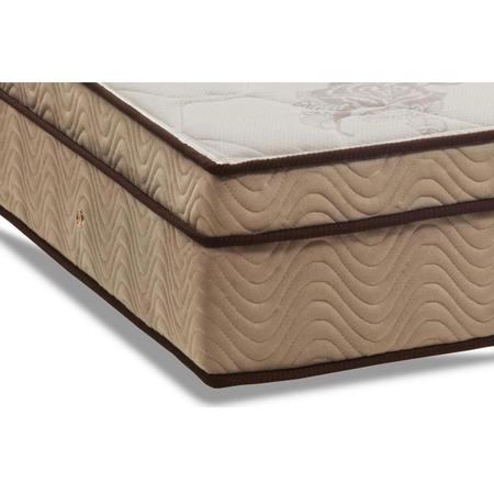 Imagem de Cama Box Queen: Colchão Molas Ensacadas Ortobom SuperPocket Celebrita + Base CRC Suede Marrom(158x198)