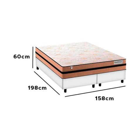 Imagem de Cama Box Queen e Colchão Smart Milano Plumatex Flat Pillow