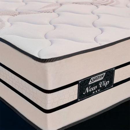 Imagem de Cama Box Queen Gazin New Vip Molas Ensacadas Soft Pillow 158x198x74cm