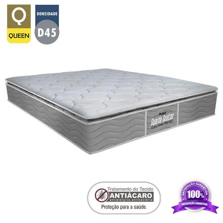 Colchão Queen Espuma D45 Guarda Costas Pillow Top Gray (158X198X24) -  Probel no Shoptime