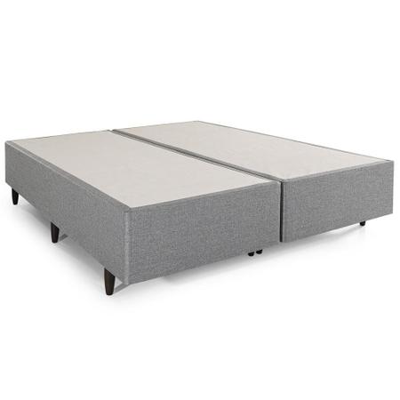 Imagem de Cama Box Queen Herval New Silver, 67x158x198 cm, Molas Ensacadas