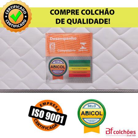 Imagem de Cama Box Solteirão Colchão Molas Ensacadas com Pillow Top Extra Conforto 97x203x72cm - Premium Sleep - BF Colchões