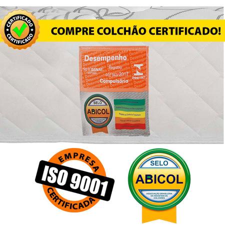 Imagem de Cama Box Solteirão Colchão Ortopédico Espuma D28 Certificada 97x203x58cm - BF Colchões