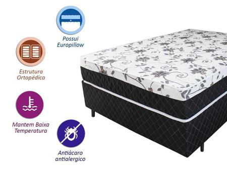 Imagem de Cama Box Solteiro + Colchão Noble Relaflex 88x188x51 Ortopédico