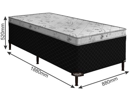 Imagem de Cama Box Solteiro Somopar Conjugado 52cm de Altura