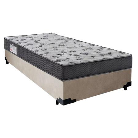 Imagem de Cama Box Solteiro Suede + Colchão De Espuma D33 - SerenePrime - 88cm Bege