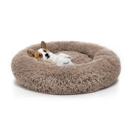 Imagem de Cama Cachorro Cao Pet Gato Felino Caminha Nuvem 60cm Animal de Estimaçao Rosquinha Donut Pelucia Macio Confortavel