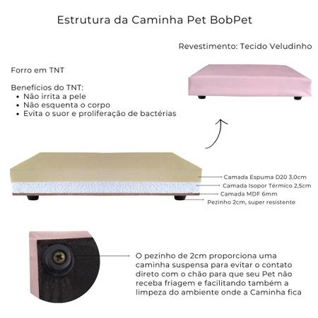 Imagem de Cama Caminha da BobPet Cães Cachorro Gato Colchão Pet 30x40