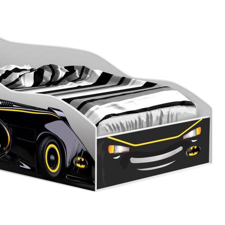 Imagem de Cama Carro Batman Infantil Preto Com Colchão Infantil Gabrielli Móveis