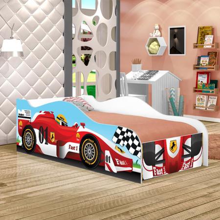 Cama Infantil Carro Corrida Formula 1 Vermelho