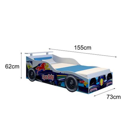 Imagem de Cama Carro Infantil Blue Branco