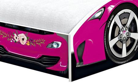 Cama Infantil Carro De Corrida 0,70 Branco - Vitamov 0501010 no Shoptime