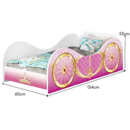 Cama Carro Bloom Infantil Menina Cor Rosa - De A-Z E-Shop