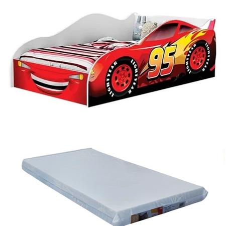 Cama Infantil Carro 100%MDF Racing Car P13 Vermelho - Mpozenato