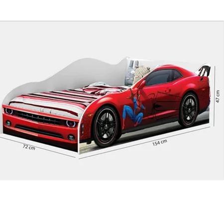 Imagem de Cama Carro Infantil  Homem Aranha  Vermelho 100% MDF J&A Móveis